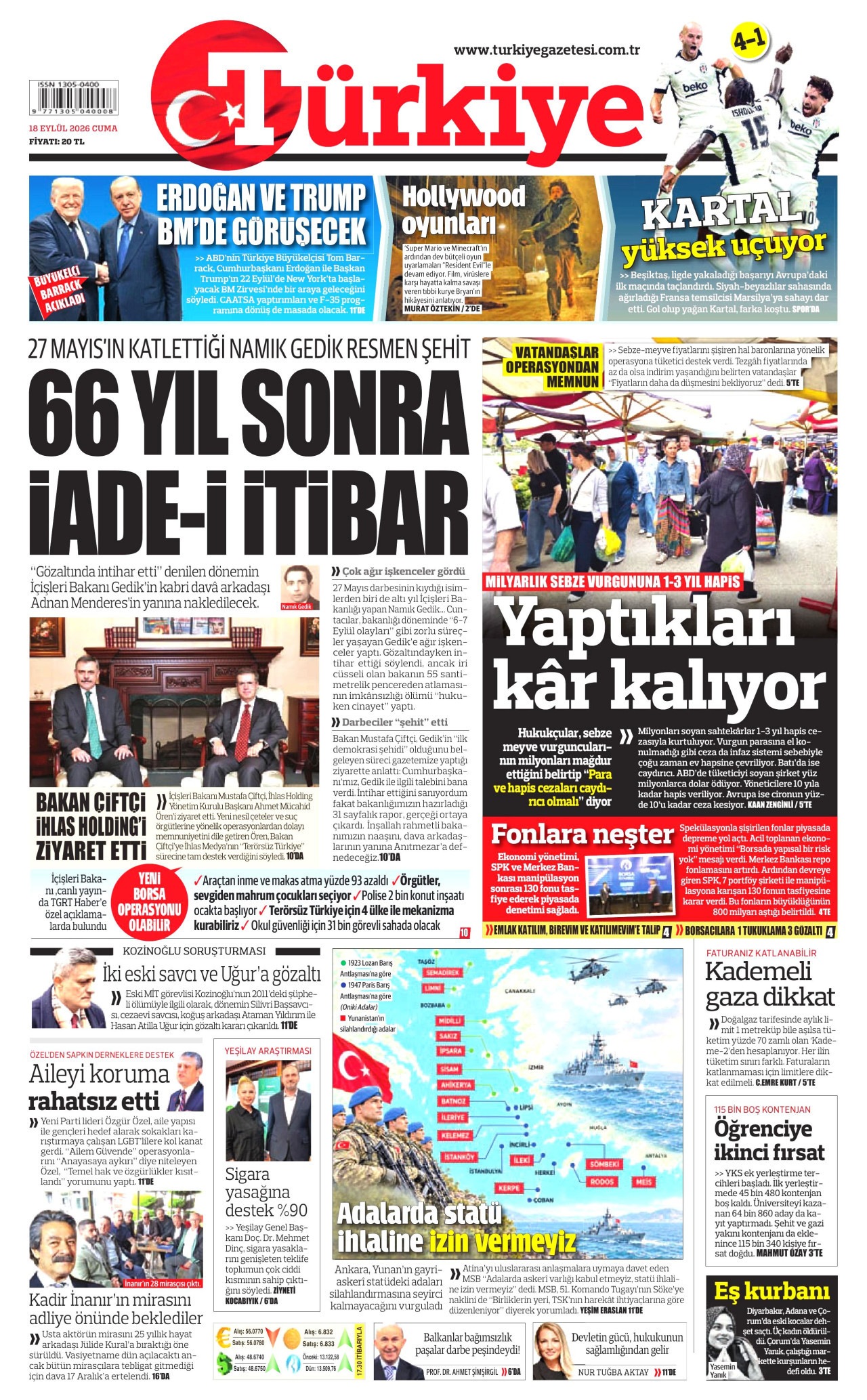 Türkiye Gazetesi Gazetesi gazetesi manşeti